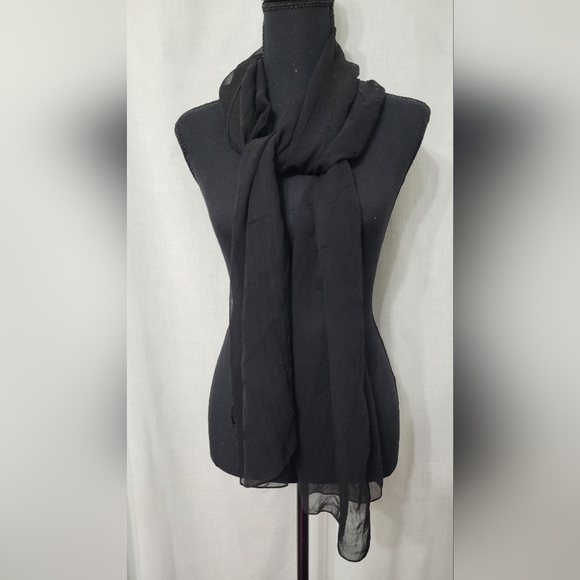 Black See Through Shawl - Picture 2 of 3